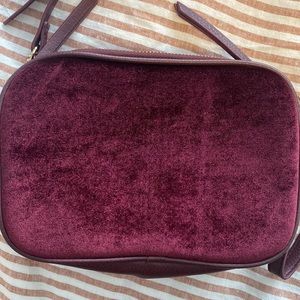 Burgundy velvet front Old Navy Holiday crossbody